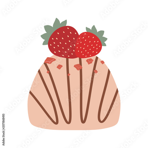 Delicious strawberry chocolate truffle dessert celebrating sweetness