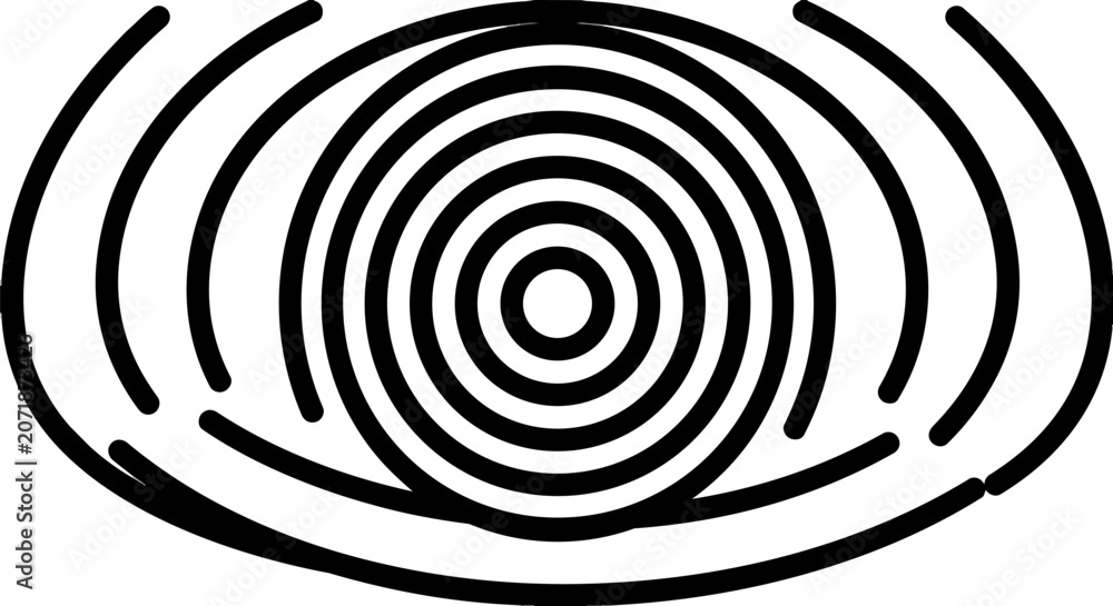 Fototapeta premium Abstract vector Concentric Circular Ripples