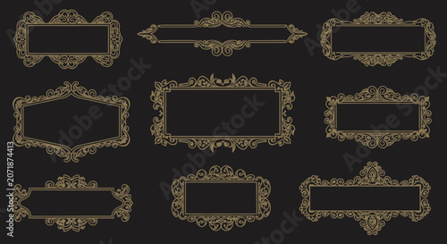 Ornate Vintage Frames & Borders Collection - Decorative Elements Set