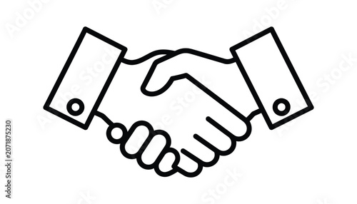 Two hands shaking in a business handshake