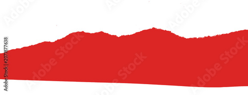 Torn red paper diagonal rip PNG isolated transparent