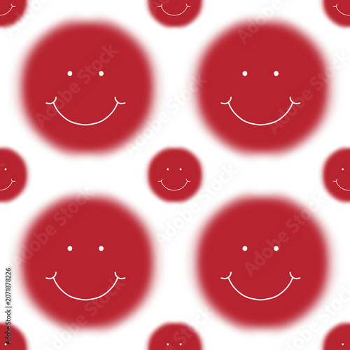 Red smiley face pattern
