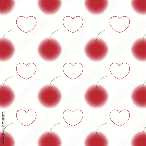 Red cherry blossom pattern
