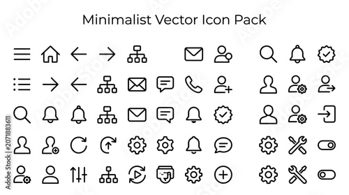 Minimalist Vector Icon Pack Graphics.