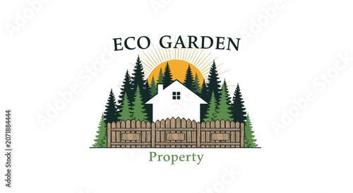 Eco friendly garden property logo design.