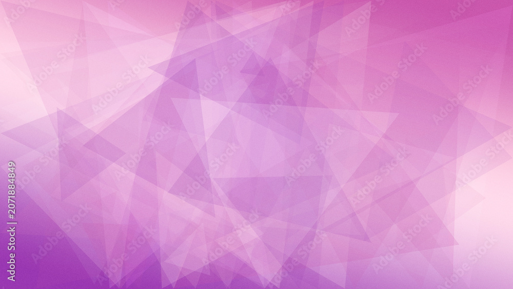 Obraz premium Vibrant abstract purple polygon geometry fills the frame, softened by a dreamy light glow, creating a modern, calming backdrop for design, branding, or presentations.