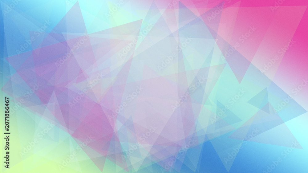 Obraz premium Dreamy pastel gradient low-poly background with soft blue, pink, and lavender facets, ideal for tech headers, creative ads, and calm brand visuals.
