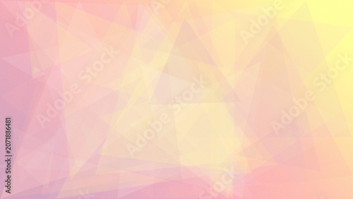 Obraz na plátně A warm, dreamy abstract polygon backdrop in blush, peach, and pale yellow, ideal for soft branding, website headers, and calming seasonal promotions