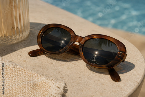 Retro Summer Sunglasses Still Life