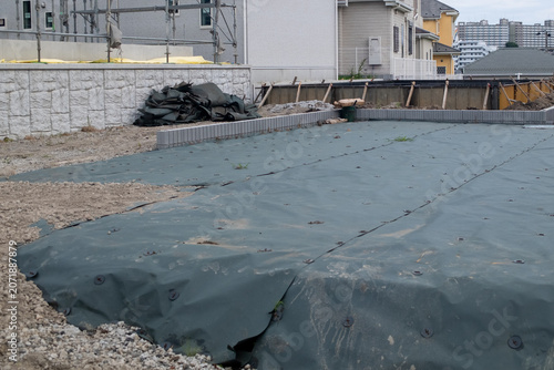 一戸建て住宅用地の土地の養生