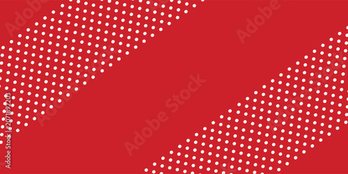 Red polka dot pattern with white dots seamless background simple retro textile design