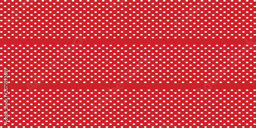Red polka dot pattern with white dots seamless background simple retro textile design