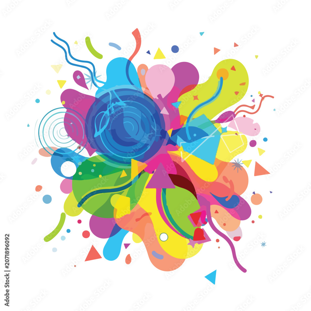Fototapeta premium Vibrant Abstract Shapes and Colors 1.