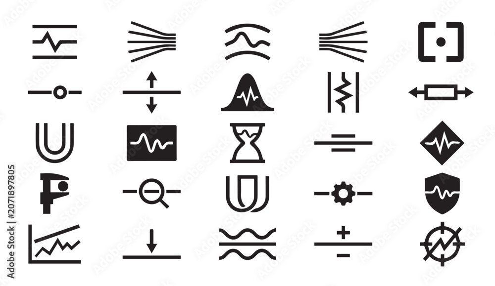 Fototapeta premium Science laboratory and research experimental icons with science icon, wave