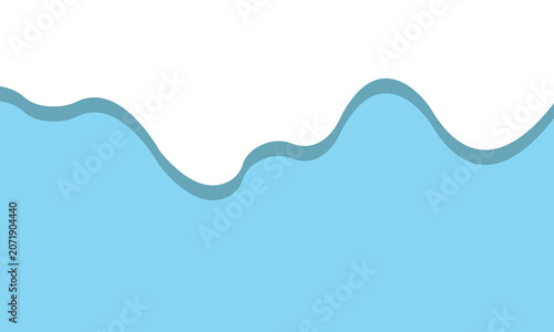 Minimal abstract background with smooth blue wavy liquid border and light gray space, featuring layered curves and clean pastel design for banners, templates, and modern graphics.