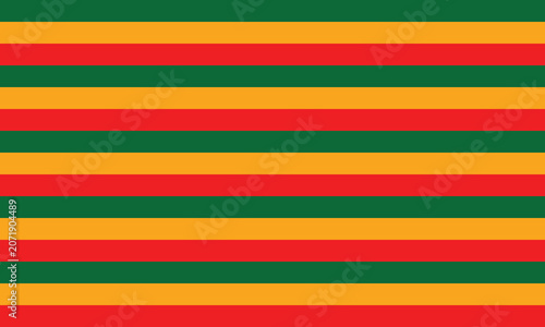 Colorful horizontal striped background featuring alternating red, gold, and green bands, ideal for cultural themes, festive celebrations, heritage designs, banners, and modern graphic projects.