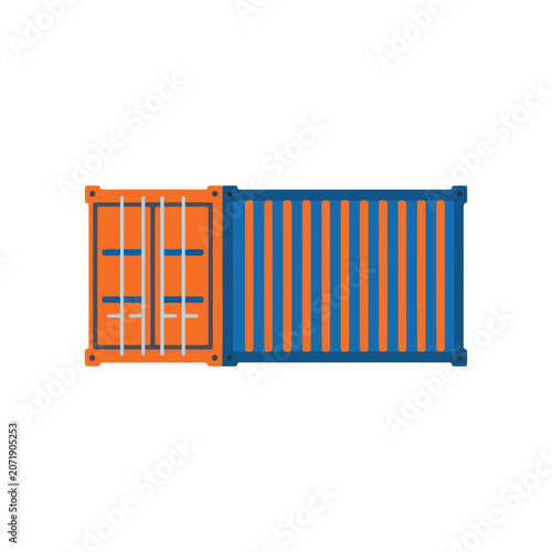 Cargo Shipping Container Illustration