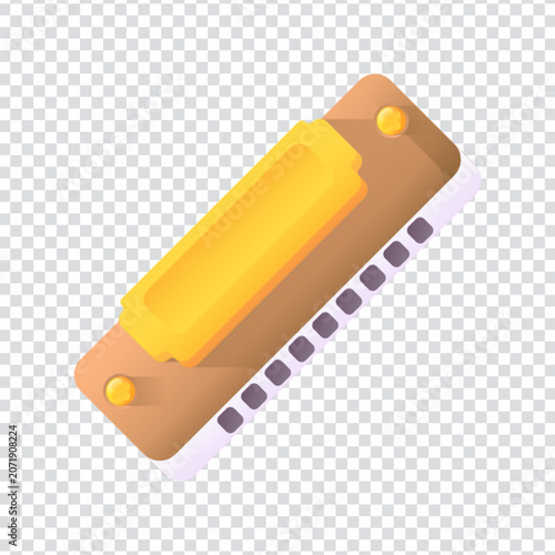 Harmonica Music Instrument Blues Folk Wind Sound Icon Design