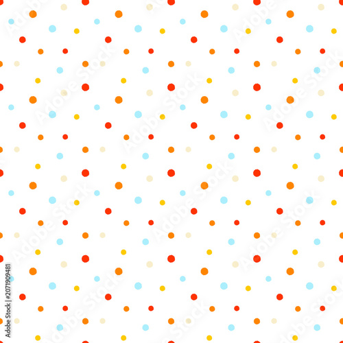seamless polka dots pattern Colorful rainbow color