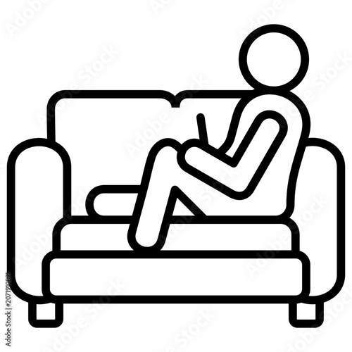 Принти на полотні Sedentary Lifestyle Icon