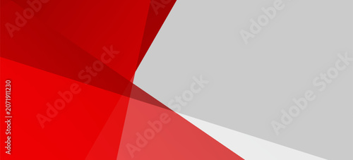 White and red modern abstract background. Dynamic shapes composition. Vector illustration