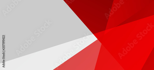 White and red modern abstract background. Dynamic shapes composition. Vector illustration