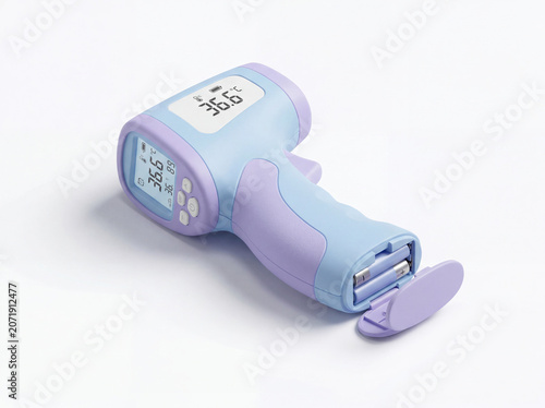 Modern digital infrared thermometer for medical health check and temperature screening
