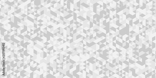 White and gray randomly low polygon vector paper triangle creative diamond surface rectangle technology wallpaper background. Polygon mosaic triangle, business banner corporate background.