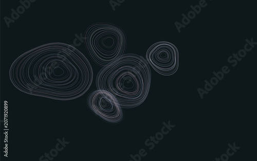 Modern Abstract Contour Illustration with Smooth Layered Line Forms