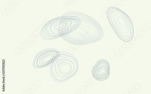 Abstract Generative Line Pattern with Biomorphic Contour Forms