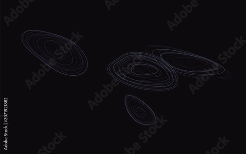 Abstract Organic Contour Line Pattern with Minimal Topographic Vector Design