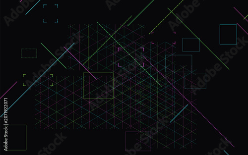 Modern Technology Grid Background Featuring Abstract Digital Line Art