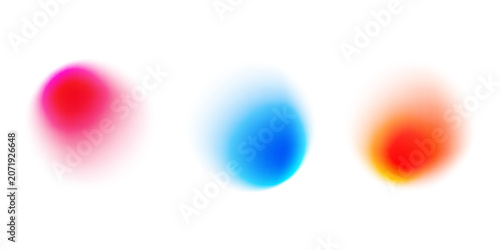 Atur gradasi kebisingan gradien lingkaran warna. Warna air berwarna abstrak blur mesh di latar belakang transparan terisolasi. Bentuk lingkaran png.