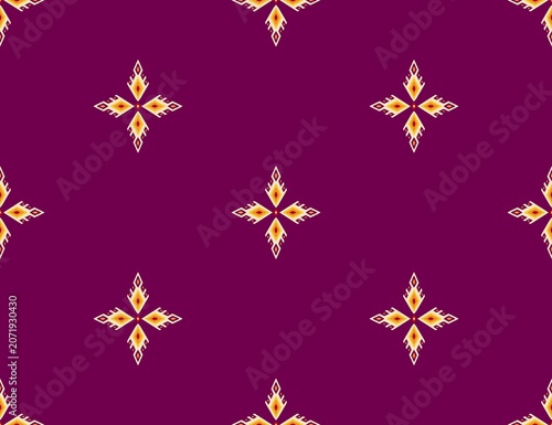 Hand-drawn Seamless Luxurious Traditional Minimalist Star Motif Pattern on Deep Magenta Plum for Contemporary Scarves Premium Packaging and Elegant Curtains