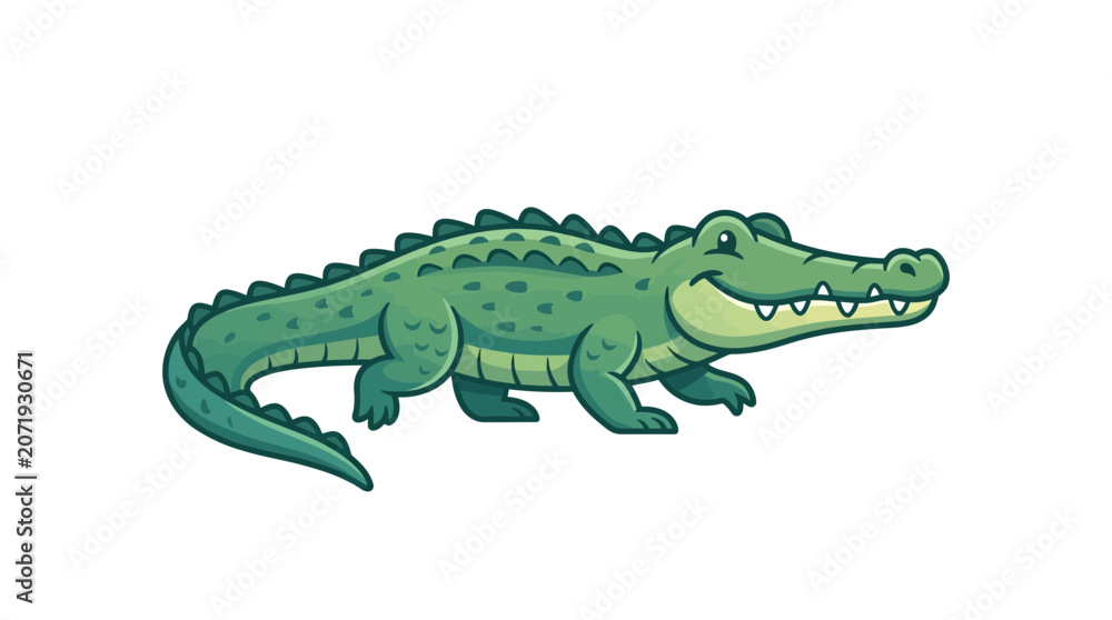 Fototapeta premium funny cartoon crocodile