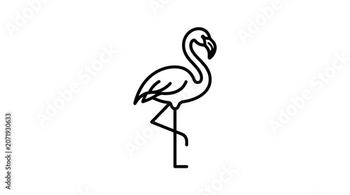 flamingo standing one leg