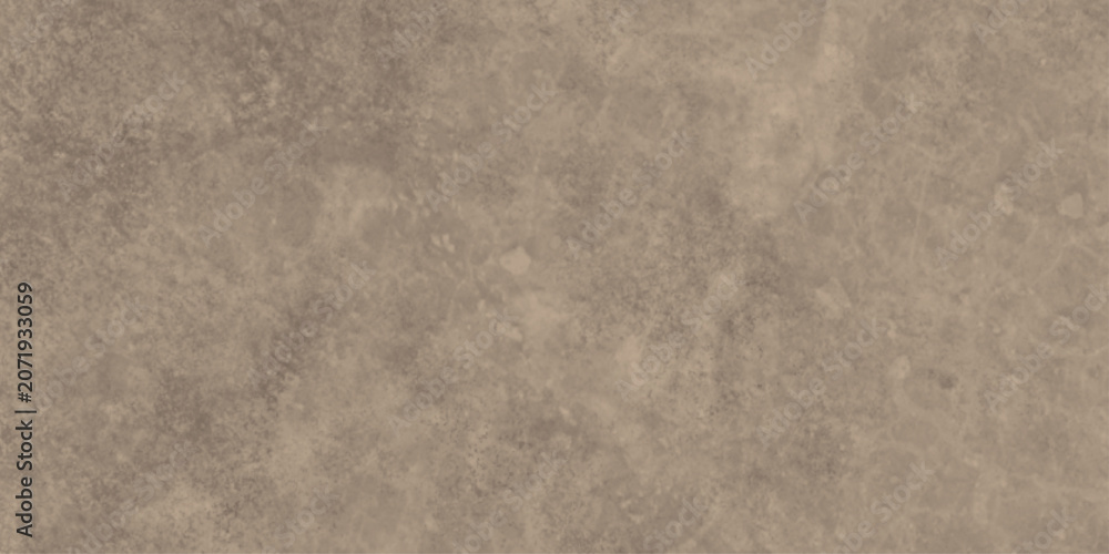Fototapeta premium Overlay for your design with space to copy. Brown concrete stone of rough texture. Cement or concrete texture wall for background. Rustic rough marble texture, Matt granite ceramic tile. 
