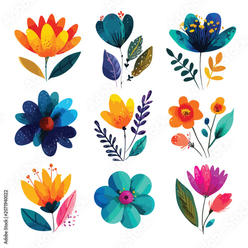 seamless background with flowers