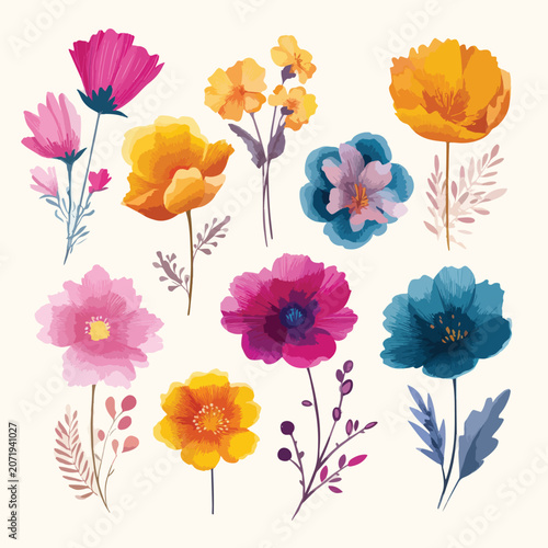 seamless background with flowers