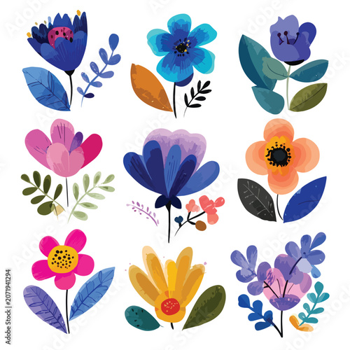 seamless background with flowers