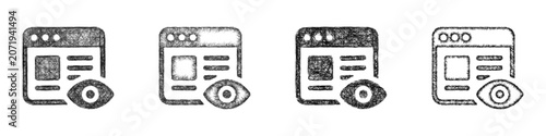 Foto Sketch draft preview icon design set