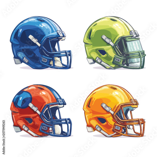 football helmets