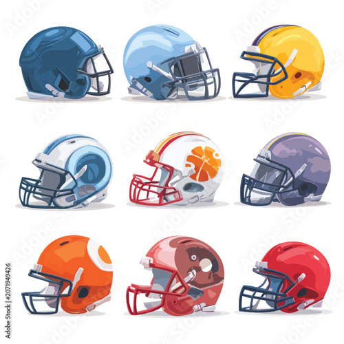 football helmets