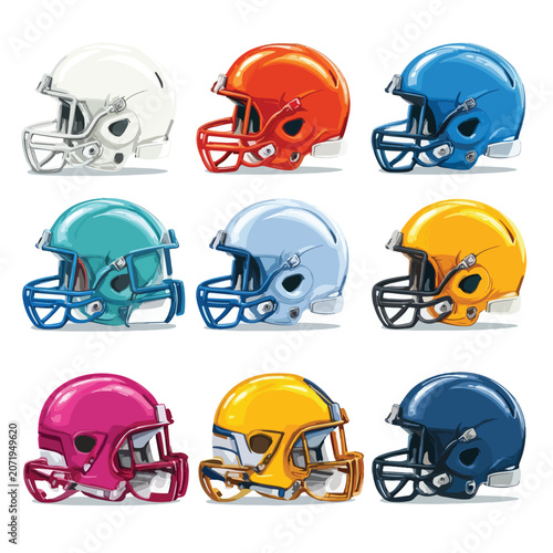 football helmets