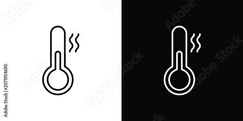 Φωτογραφία Temperature icon symbol. Vector outline drawing.