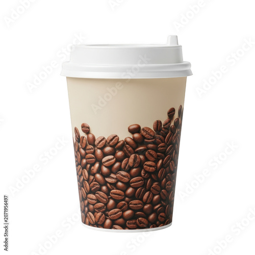 Chocolate protein powder in shaker bottle with lid isolated on transparent background