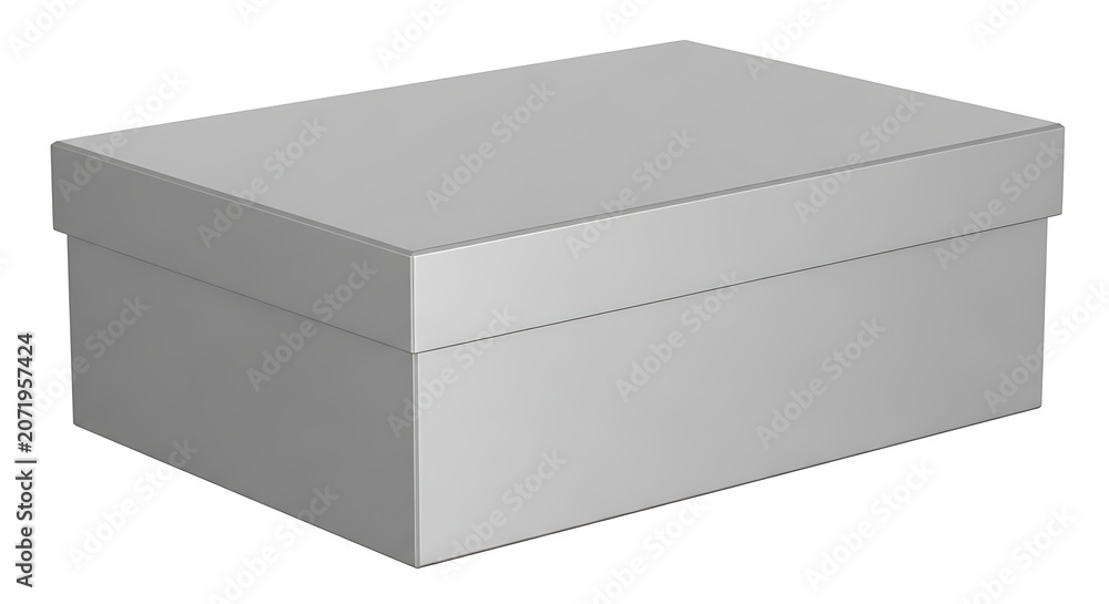 Fototapeta premium Minimalist gray modern box illustration