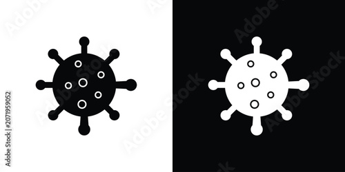 Cuadro en lienzo Bacteria icon design simple and modern concept templates