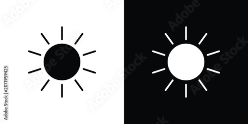 Brightness icon design simple and modern concept templates