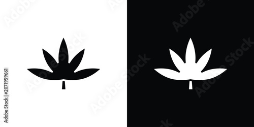 Bild auf Leinwand Cannabis icon design simple and modern concept templates